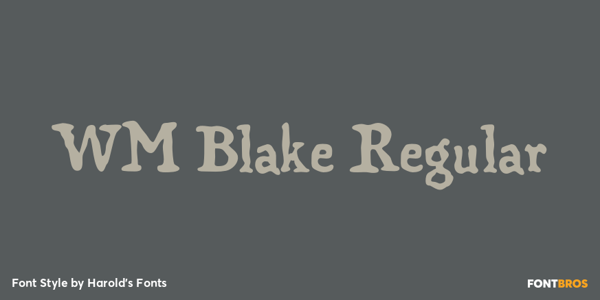WM Blake Regular Poster