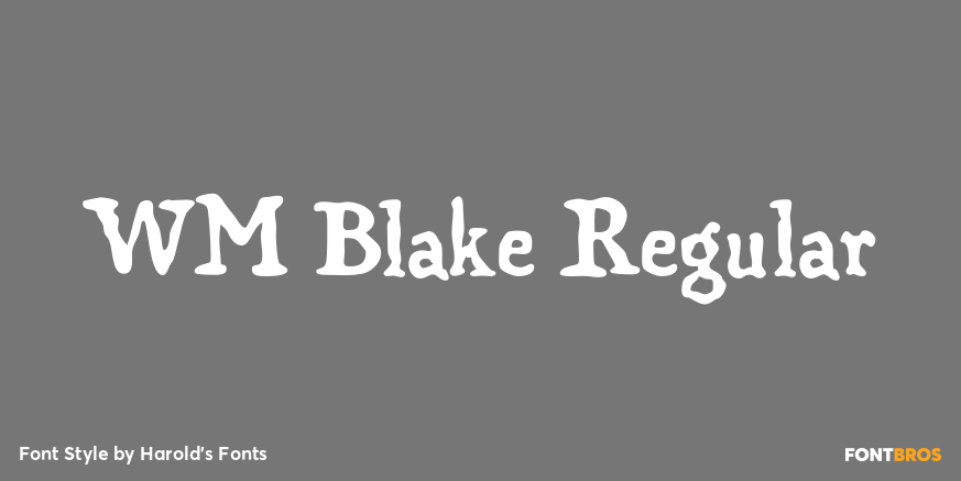 WM Blake Regular Poster