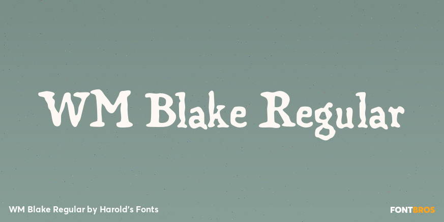 WM Blake Regular Poster