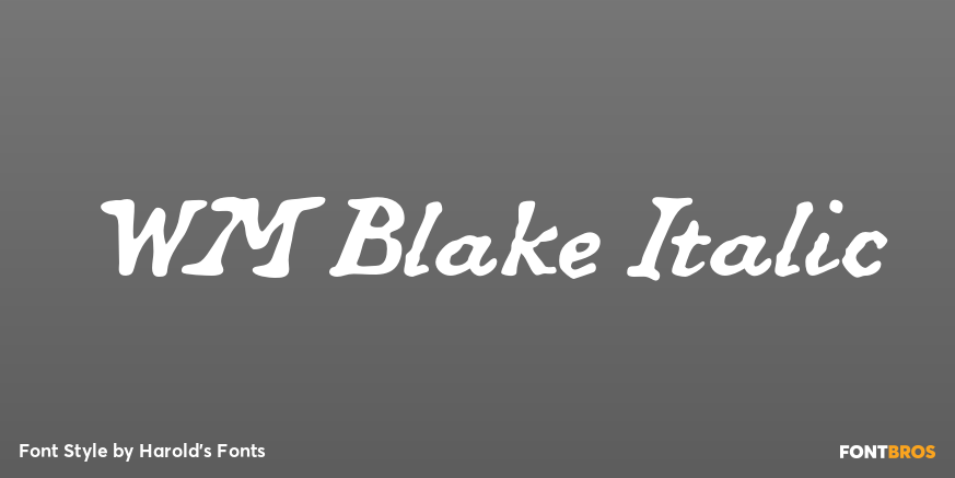WM Blake Italic Poster