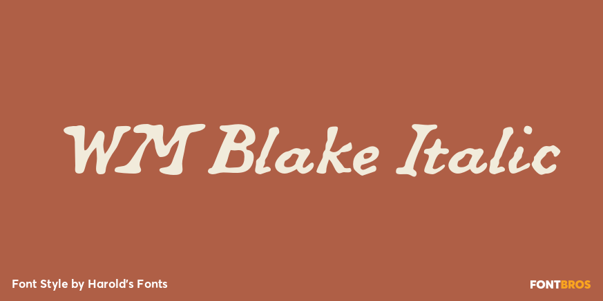 WM Blake Italic Poster