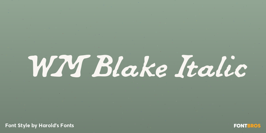 WM Blake Italic Poster