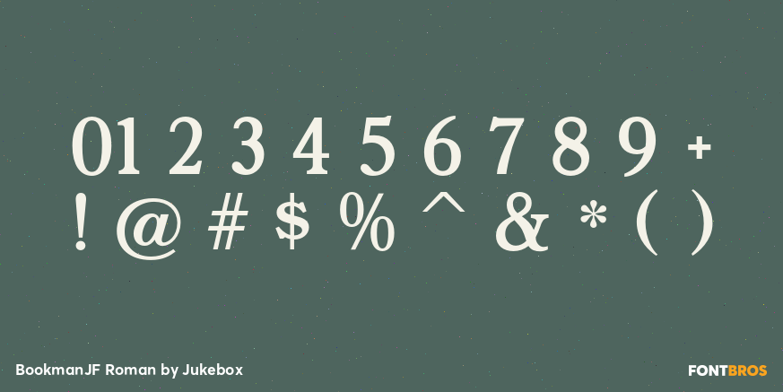BookmanJF Roman Font Poster #1
