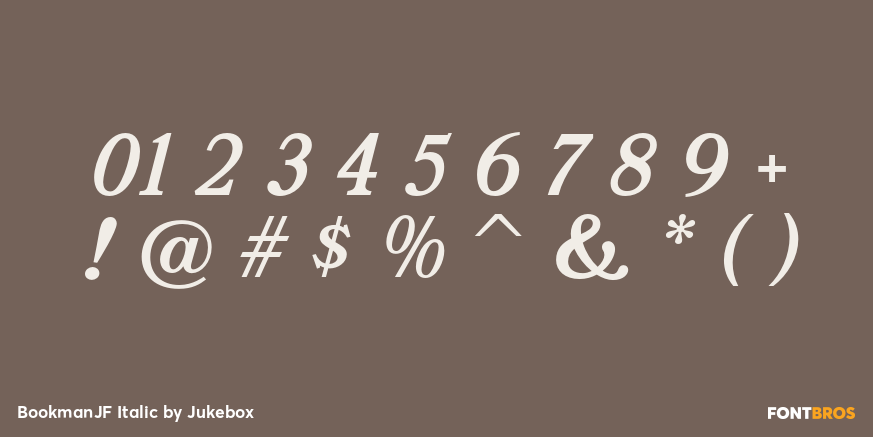 BookmanJF Italic Font Poster #1