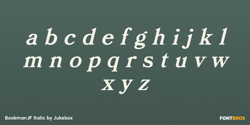 BookmanJF Italic Font Poster #3