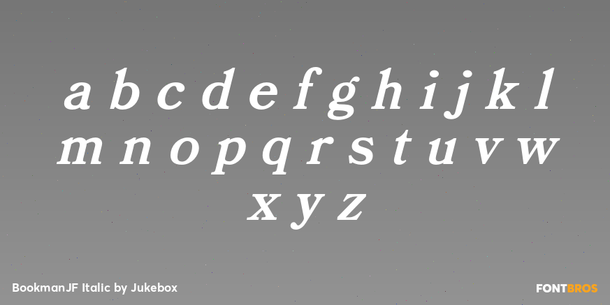 BookmanJF Italic Font Poster #1