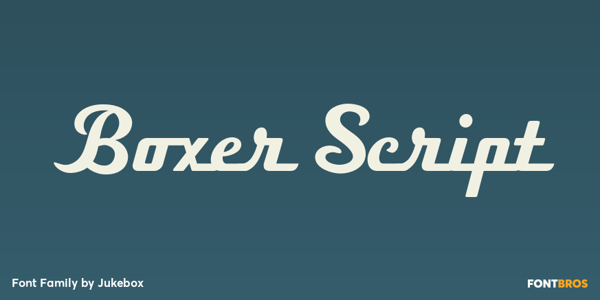 Boxer Script Font Poster