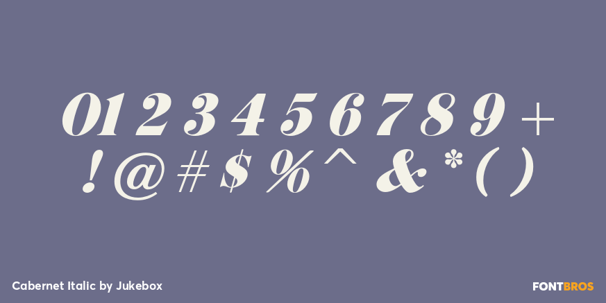 Cabernet Italic Font Poster #1