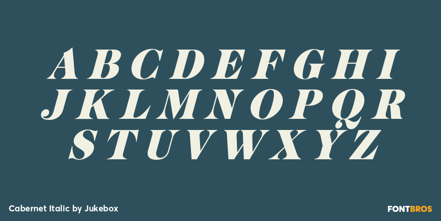 Cabernet Italic Font Poster #1