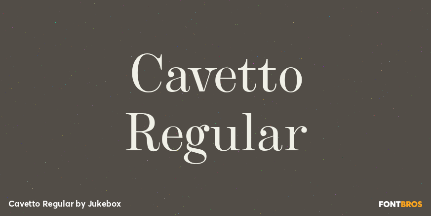 Cavetto Regular Font Poster #1