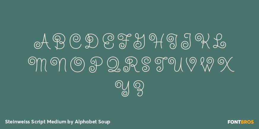 Steinweiss Script Medium Font Poster #2