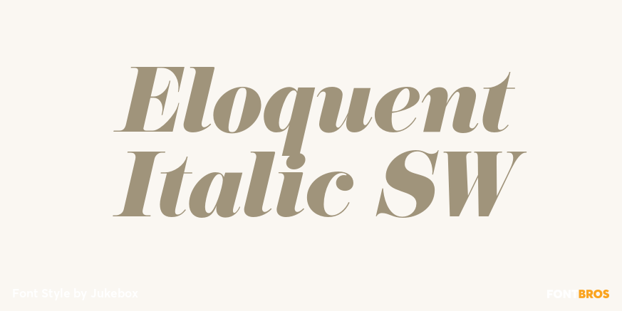 Eloquent Italic SW Font Poster #1