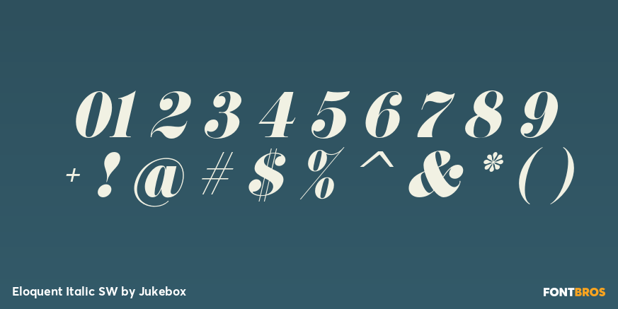 Eloquent Italic SW Font Poster #1
