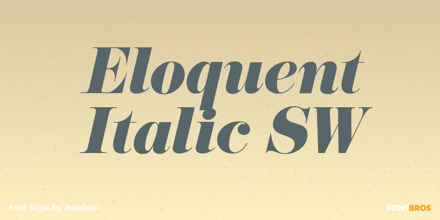 Eloquent Italic SW Font Poster #1