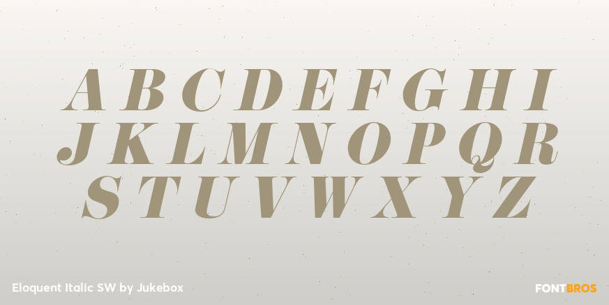 Eloquent Italic SW Font Poster #1