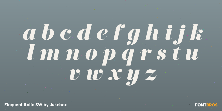 Eloquent Italic SW Font Poster #1