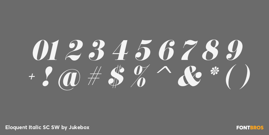 Eloquent Italic SC SW Font Poster #4