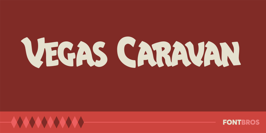 Vegas Caravan Font Poster