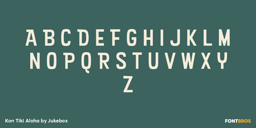 Kon Tiki Aloha Font Poster #2