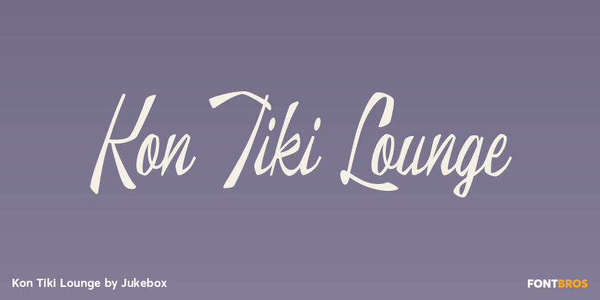 Kon Tiki Lounge Font Poster