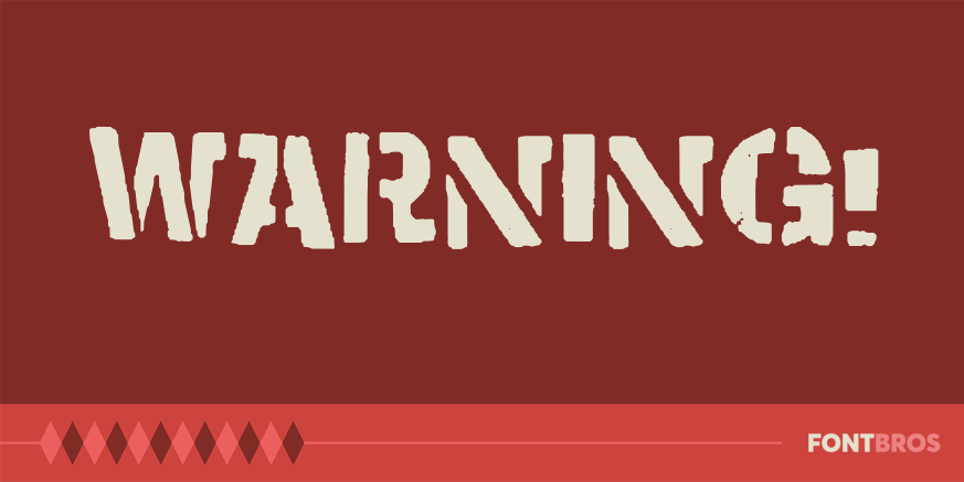 WARNING! Font Poster