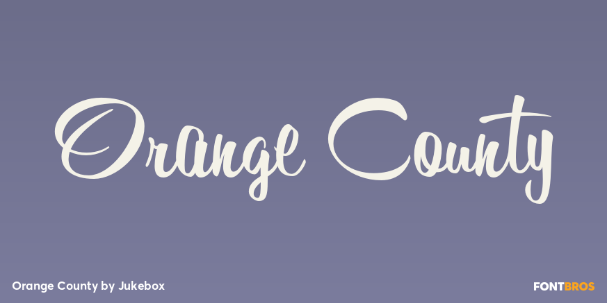 Orange County Font Poster #1