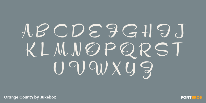 Orange County Font Poster #2