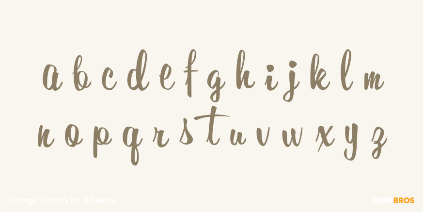 Orange County Font Poster #3