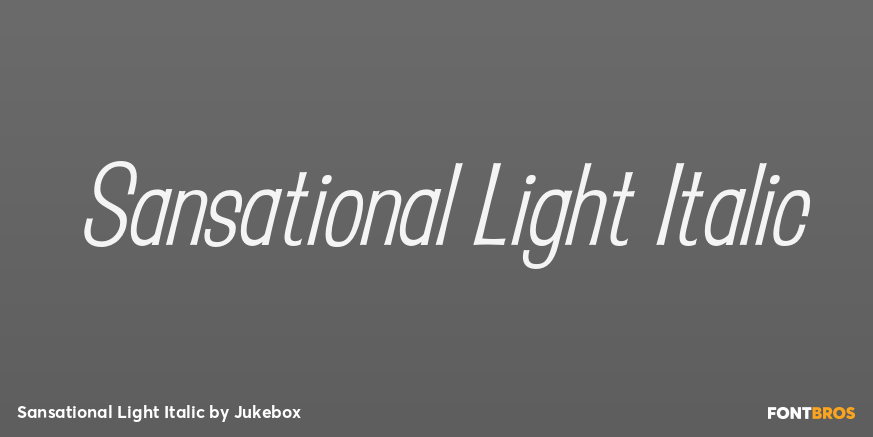 Sansational Light Italic Font Poster #1