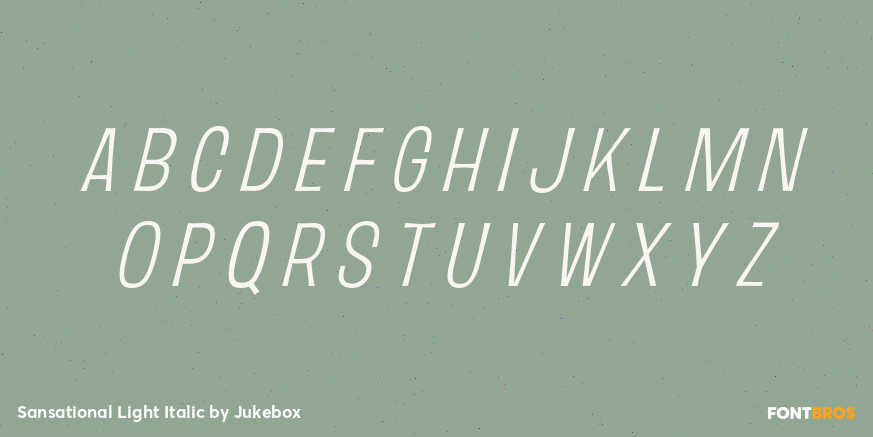 Sansational Light Italic Font Poster #2