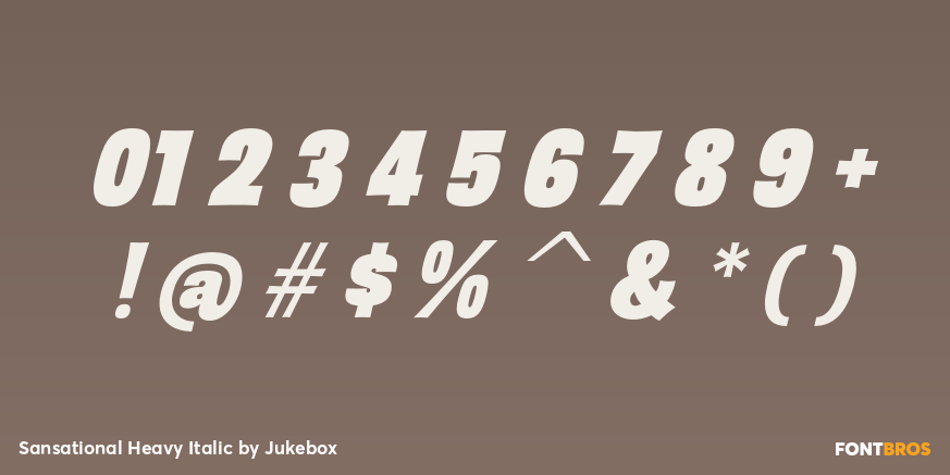 Sansational Heavy Italic Font Poster #1