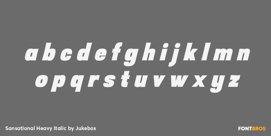 Sansational Heavy Italic Font Poster #1