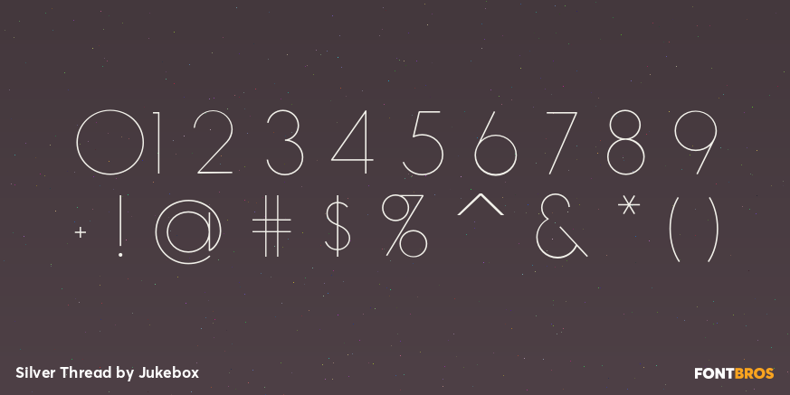 Silver Thread Font Poster #1