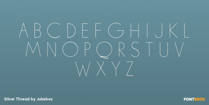 Silver Thread Font Poster #2