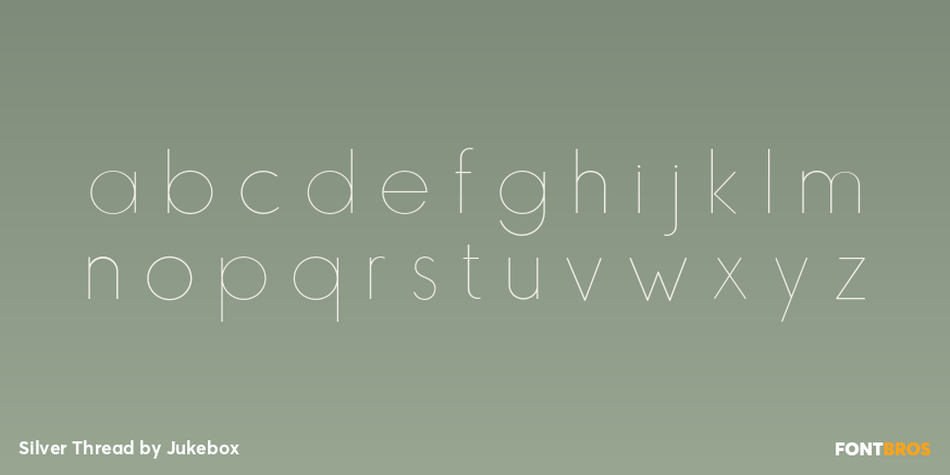 Silver Thread Font Poster #3