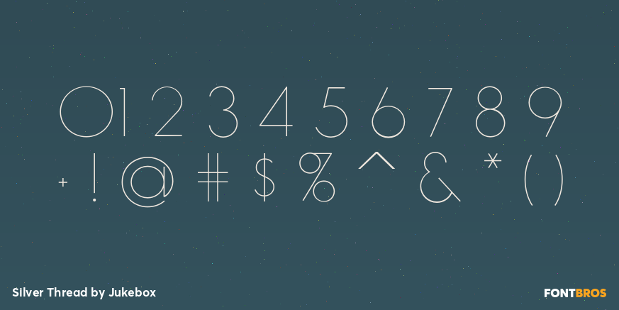 Silver Thread Font Poster #4