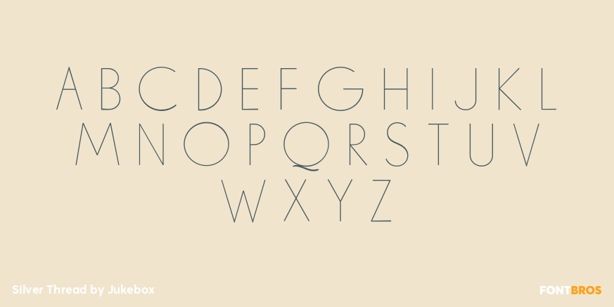 Silver Thread Font Poster #1