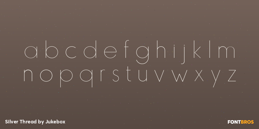 Silver Thread Font Poster #1