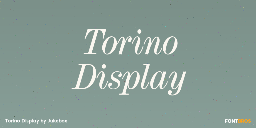 Torino Display Font Poster #1