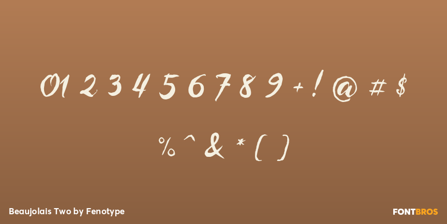 Beaujolais Two Font Poster #1