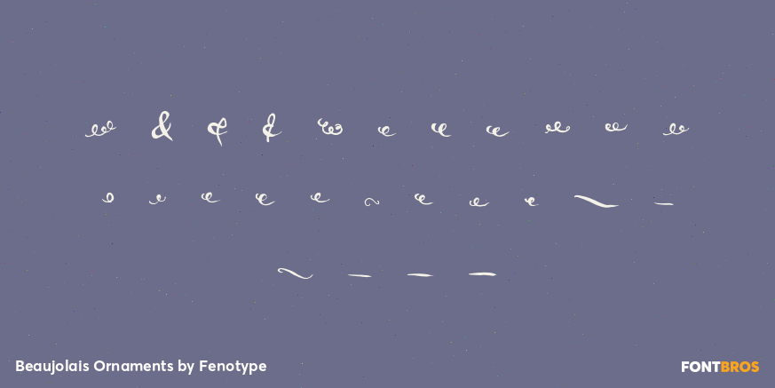 Beaujolais Ornaments Font Poster #1