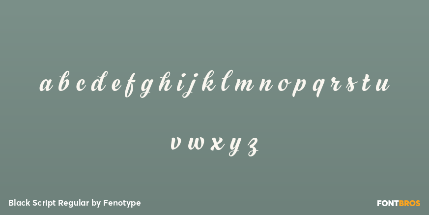 Black Script Regular Font Poster #3
