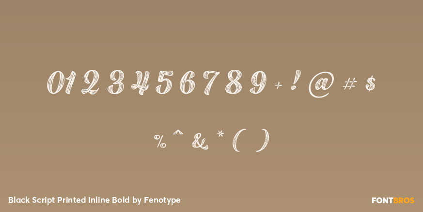 Black Script Printed Inline Bold Font Poster #4