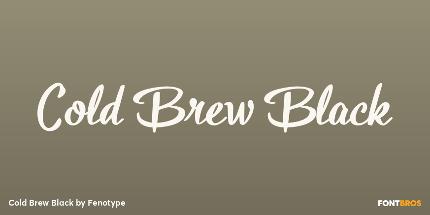 Cold Brew Black Font Poster #1