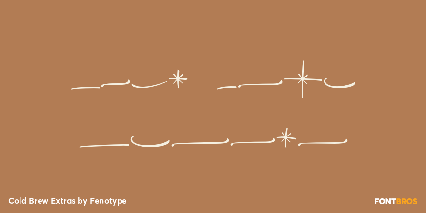 Cold Brew Extras Font Poster #1