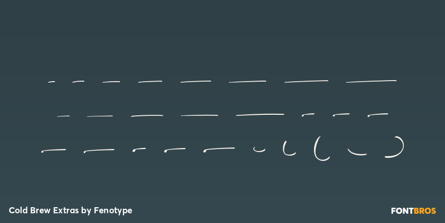 Cold Brew Extras Font Poster #2