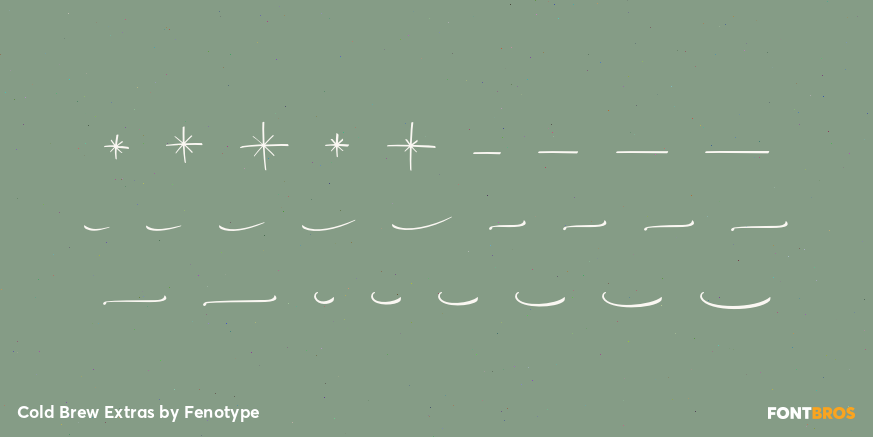 Cold Brew Extras Font Poster #3