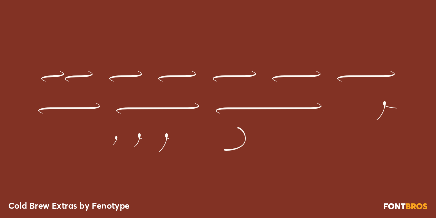 Cold Brew Extras Font Poster #4