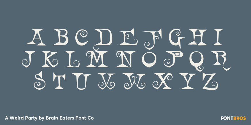 A Weird Party Font Poster #2