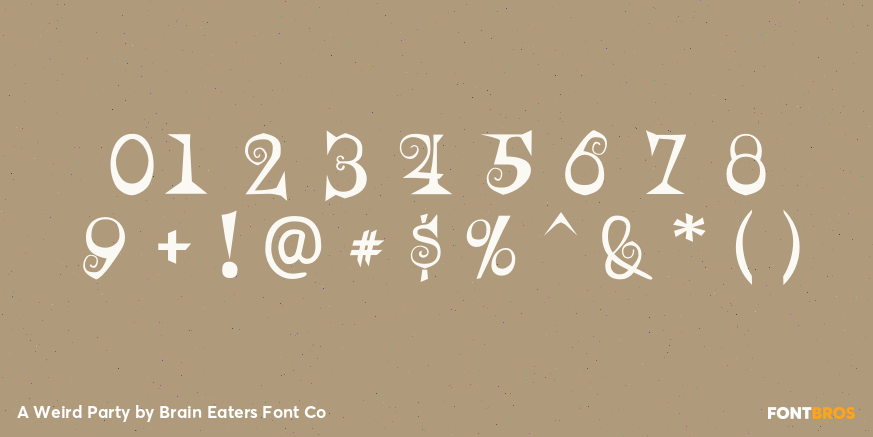 A Weird Party Font Poster #4